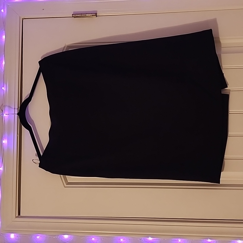 Ingenuity Black Skirt, size 16 tiny polka dots